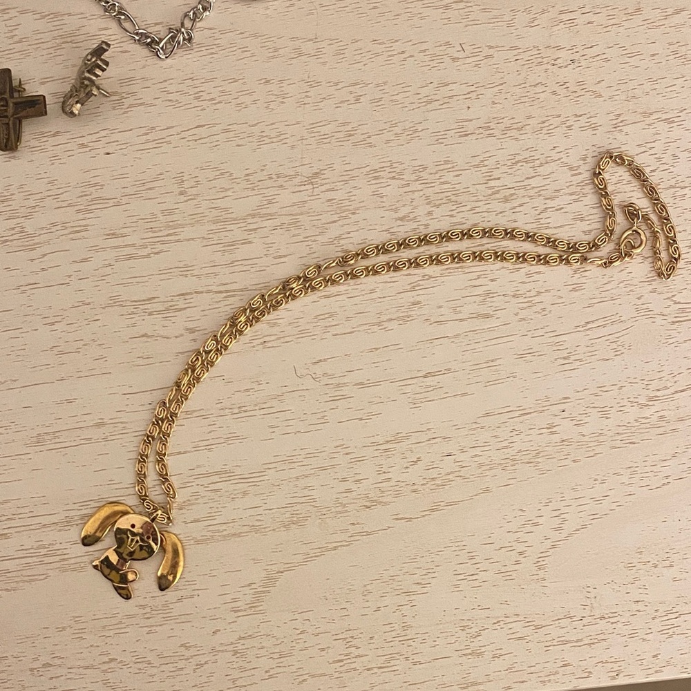 Vintage Avon Gold Bunny Necklace